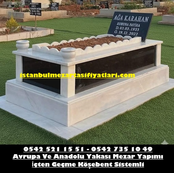 Tek Kişilik Temel Gövde Baştaşı Granit Mermer Mezar - Mezar Taşı Fiyatları