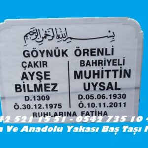 Tek Kişilik 60x80 Baş Taşı Modeli - İstanbul Mezar Başlık Ücretleri