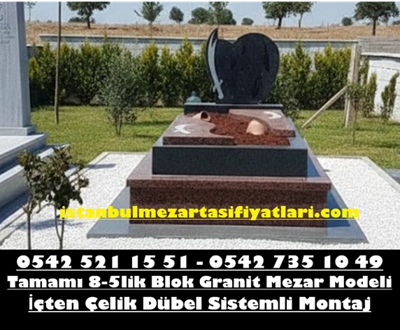 B16 Kırmızı Siyah Granit Mezar – İstanbul Granit Mezar Çeşitleri - Görsel 6
