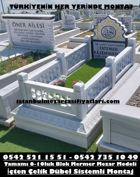 Tek Kişilik Kafesli Cnc İşleme Mermer Mezar - Mezar Yapım İşleri - Görsel 11