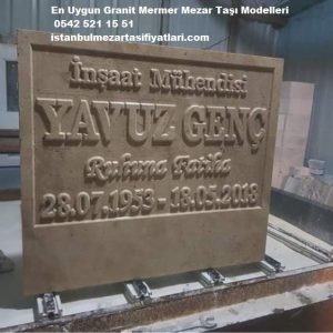 Cnc İşleme Traverten Mezar Taşı - Kartal Baş Taşı Modelleri
