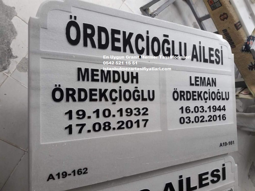 Çift Kişilik Kabartma Yazı Baş Taşı - Beykoz Baş Taşı Fiyatları - Görsel 3