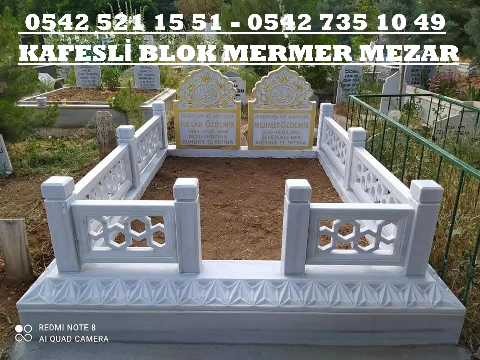Çift Kişilik Cnc İşleme Kafesli Mezar - Aile Mezar Yapım Fiyatları - Görsel 3