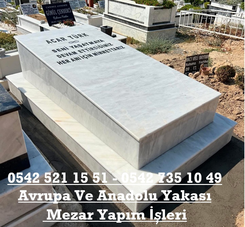 Tek Kişilik Muğla Mermeri Kapaklı Mezar - İstanbul Mermer Mezar Fiyatları - Görsel 6