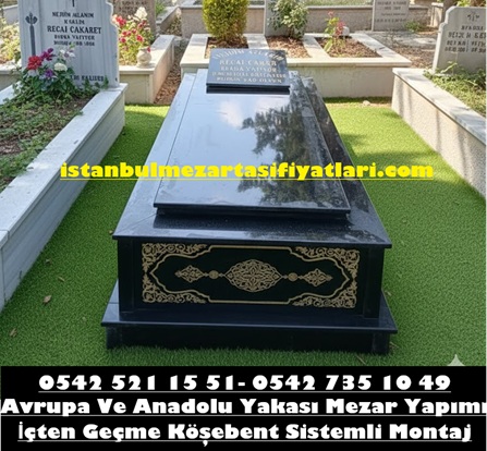 Tek Kişilik Kapaklı Granit Desenli Mezar - Görsel 4