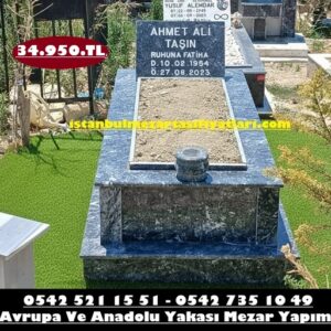 Tek Kişilik Siyah Mermer Mezar - Osmangazi Mezar Yapımı Fiyatları