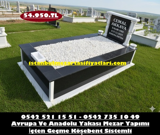 Tek Kişilik Baş Taşı Sütunlu Granit Mermer Mezar - Sütlüce Mezar Yapımı Fiyatları - Görsel 3
