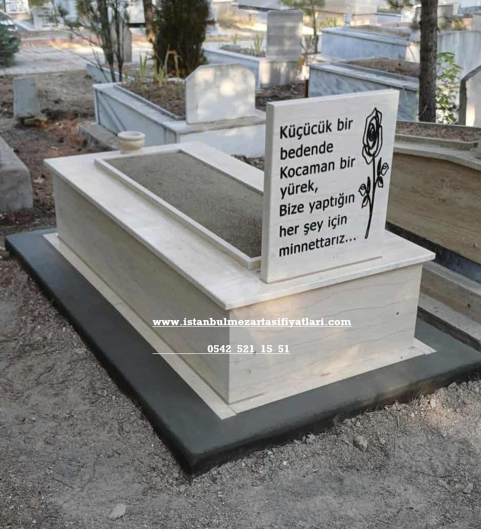 Tek Kişilik Tek Kademe Traverten Mezar - Ucuz Mezar Yapım İşleri - Görsel 4