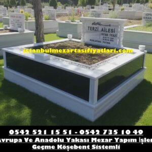 İki Kişilik Gövde Granit Sütunlu Mezar