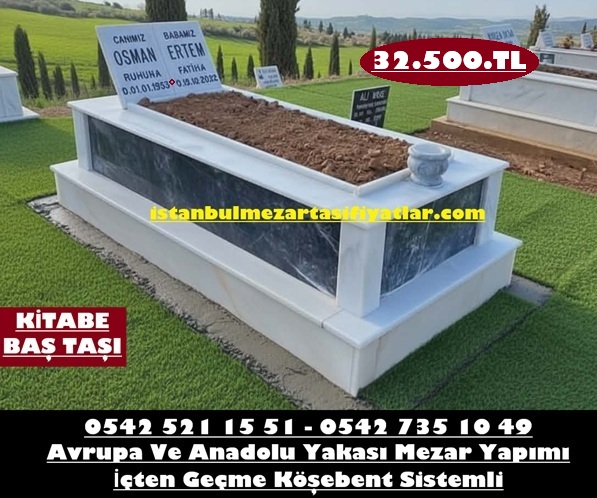 Tek Kişilik Kitabe Baş Taşı Gövde Siyah Mermer Mezar - Mezar Yapım Ücretleri