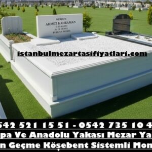 Çift Kişilik Abide Baş Taşı Sütbeyaz Mezar Modelleri