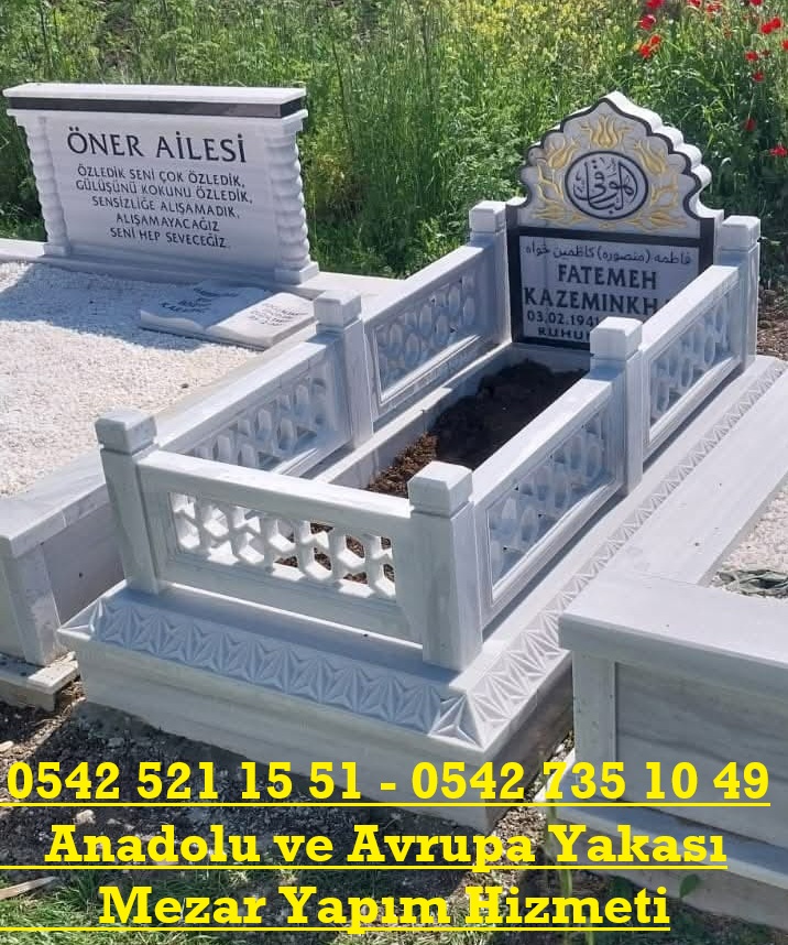Tek Kişilik Kafesli Cnc İşleme Mermer Mezar - Mezar Yapım İşleri - Görsel 4