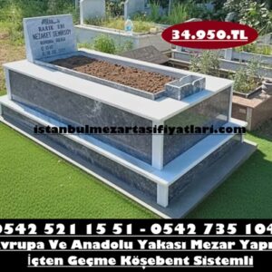 Tek Kişilik Temel Gövde Uludağ Siyah Mermer Mezar - Altınşehir Mezar Taşı Yapımı