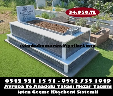 Tek Kişilik Temel Gövde Uludağ Siyah Mermer Mezar - Altınşehir Mezar Taşı Yapımı