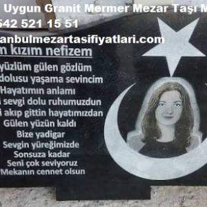60x80 Lazer Resim Granit Baş Taşı - Granit Resimli Mezar Baş Taşları