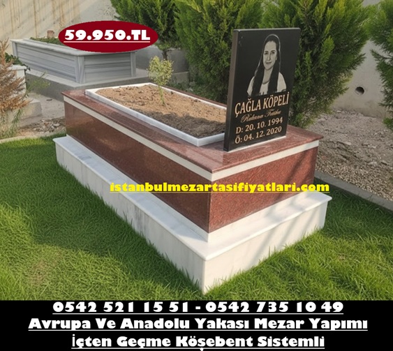 Tek Kişilik Lazer Resimli Granit Mermer Mezar