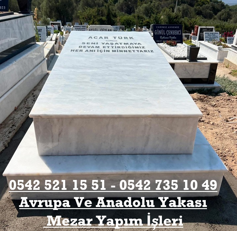 Tek Kişilik Muğla Mermeri Kapaklı Mezar - İstanbul Mermer Mezar Fiyatları - Görsel 2