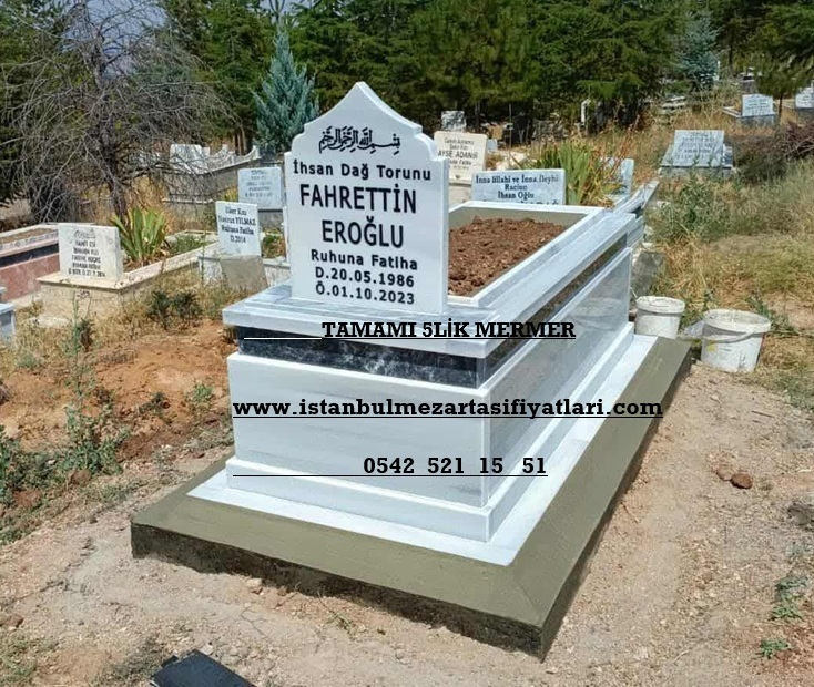 Y20 Granit Şeritli Mermer Mezar – İstanbul Ucuz Mezar Yapımı - Görsel 3