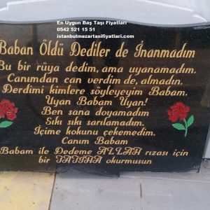 60x80 Boyutlarında Granit Baş Taşı - Mezar Taşı Yapımı