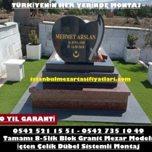 B16 Kırmızı Siyah Granit Mezar – İstanbul Granit Mezar Çeşitleri
