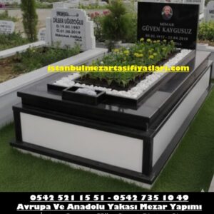 Tek Kişilik Granit Çerçeveli Granit Mermer Mezar - Silivrikapı Mezar Yapımı Fiyatı
