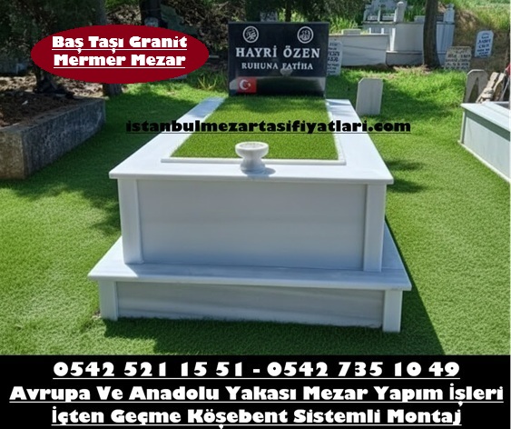 Tek Kişilik Başlık Granit Mermer Mezar - İstanbul Granit Mezar Taşı Fiyatları