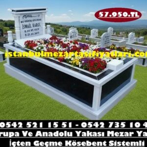 Tek Kişilik Granit Gömme Küpeşte Mezar - Granit Mezar Yapımı