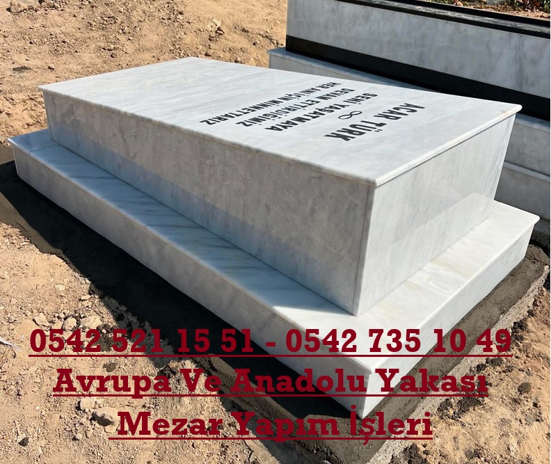 Tek Kişilik Muğla Mermeri Kapaklı Mezar - İstanbul Mermer Mezar Fiyatları - Görsel 3