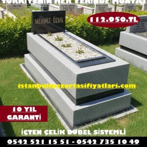 Tek Kişilik 5lik Blok Baş Taşı Siyah Tamamı Beta Granit Mezar - Mezar Taşı Yapımı