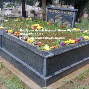 Üç Kişilik Granit Aile Mezarlığı - İstanbul Kabristan Mezar Fiyatları