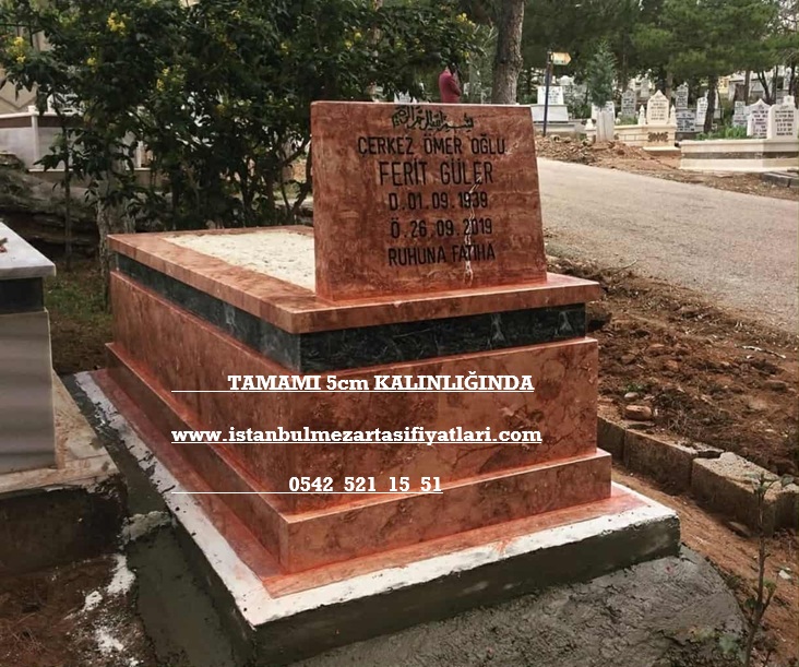 GK1 Pembe Traverten Siyah Kuşaklı Mezar – Pendik Mezar Taşı Fiyatları - Görsel 4