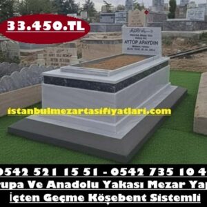 Tek Kişilik Geniş Kuşaklı Mermer Mezar - Mermer Mezar Yapımı
