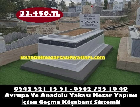 Tek Kişilik Geniş Kuşaklı Mermer Mezar - Mermer Mezar Yapımı