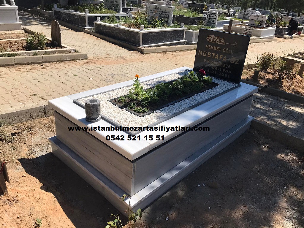 Tek Kişilik Baş Taşı Granit Küpeşte Mermer Mezar - Mezar Fiyatları - Görsel 4