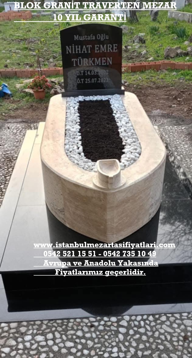 Tek Kişilik Gemici Özel Yapım Temel Granit Gövde Blok Traverten Mezar - Görsel 6