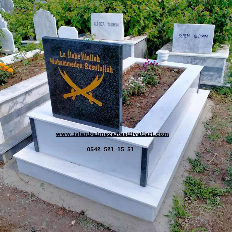 Tek Kişilik Başlık Granit Mermer Mezar - İstanbul Granit Mezar Taşı Fiyatları - Görsel 4