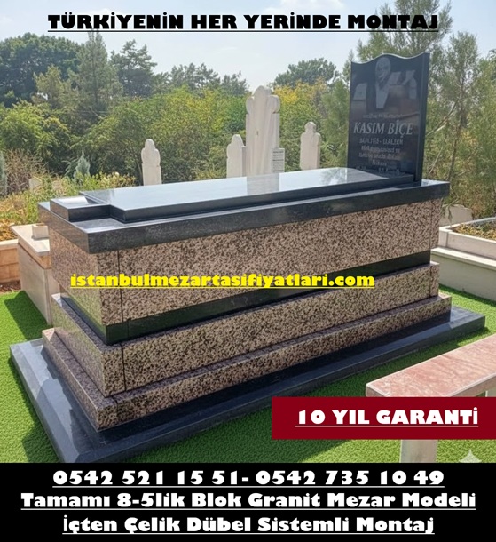B6 Nero Gaska Rosa Porino Kapaklı Mezar – Sarıyer Mezar Taşı Fiyatları - Görsel 2