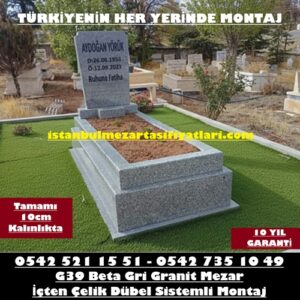 G39 Beta Blok Granit Mezar Modeli - İstanbul Mezar Taşı Fiyatı
