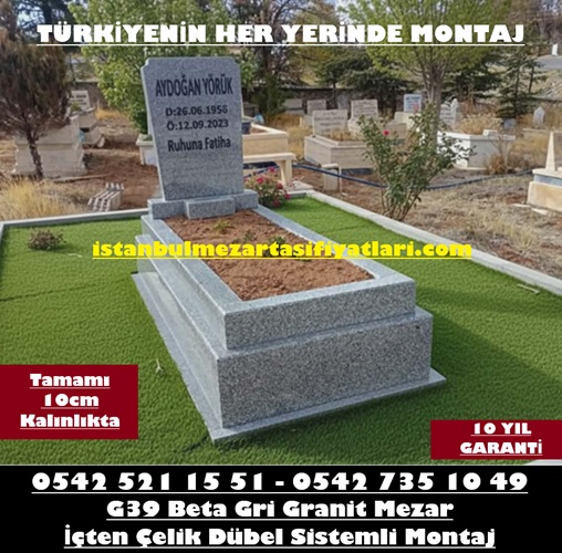 G39 Beta Blok Granit Mezar Modeli - İstanbul Mezar Taşı Fiyatı