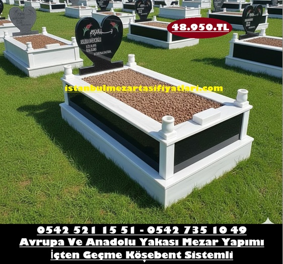Tek Kişilik Gövde Baş Taşı Granit Kalp Kesim Mermer Mezar