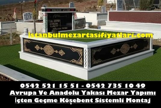 Çift Kişilik Desenli Granit Mezar - Bahçelievler Mezar Yapımı Fiyatları - Görsel 3