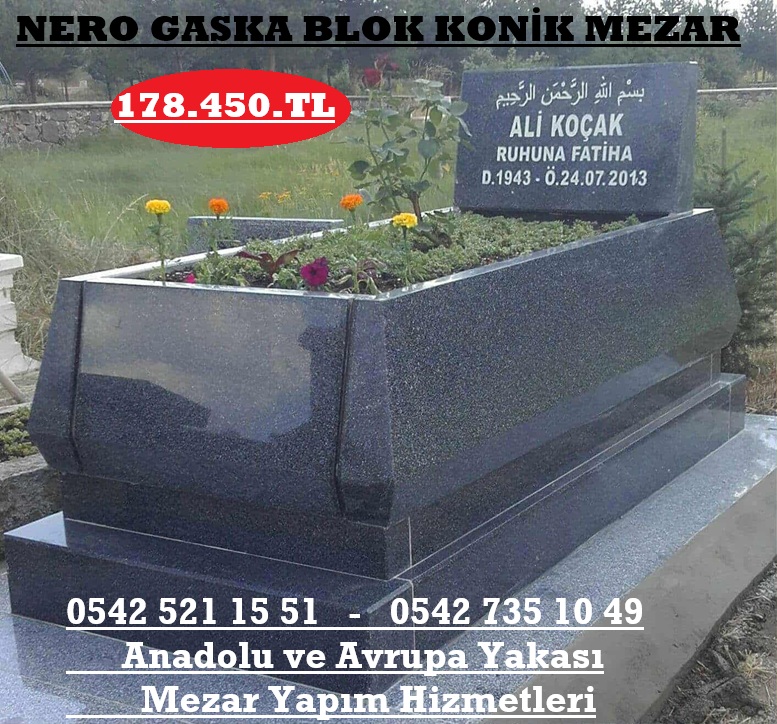 G44 Granit Konik Blok Mezar Modeli – Esenler Mezar Yapımı Fiyatı - Görsel 5