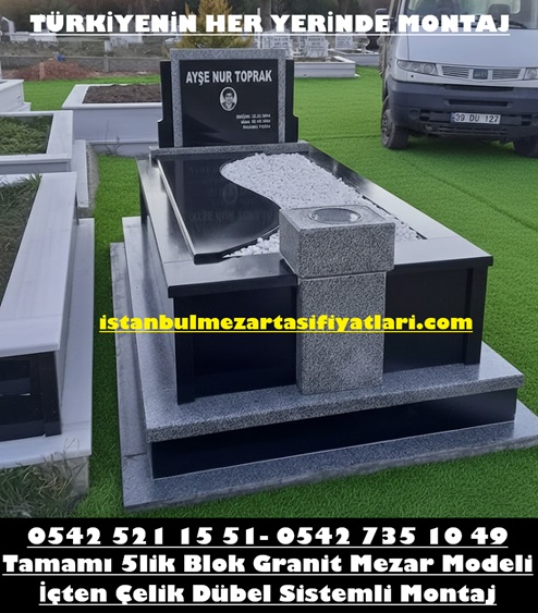 B30 Gri Siyah Kapaklı Granit Mezar – Sancaktepe Mezar Yapım İşleri