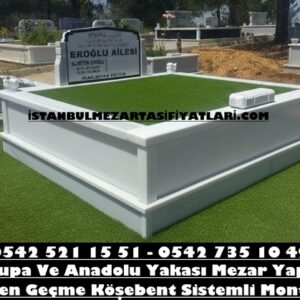 Çift Kişilik Süt beyaz Papatya Vazolu Mezar