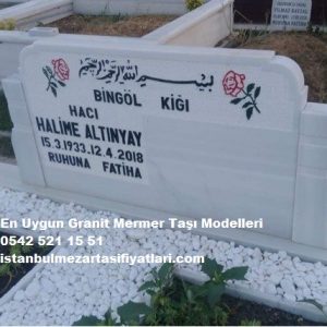 Baş Taşı Destekli Çift Kişilik Süt Beyaz Mezar Taşı - Çekmeköy Baş Taşı Fiyatları