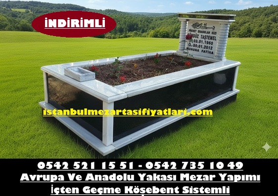 Tek Kişilik Temel Gövde Granit Sütunlu Mezar - Mezar Yapım Ücretleri - Görsel 4