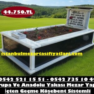 Tek Kişilik Temel Gövde Granit Sütunlu Mezar - Mezar Yapım Ücretleri