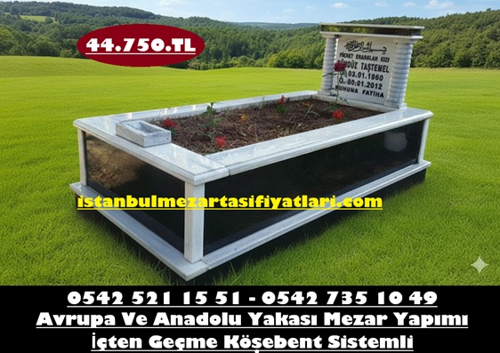 Tek Kişilik Temel Gövde Granit Sütunlu Mezar - Mezar Yapım Ücretleri
