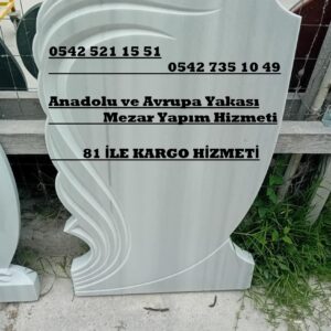 Tek Kişilik El Oyma Tasarım Mezar Baş Taşı Modeli - İstanbul Mezar Taşı Yapımı