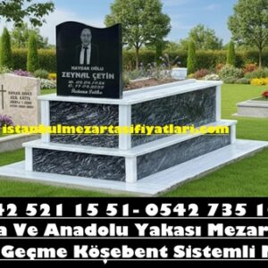 Tek Kişilik Baş Taşı Lazer Resimli Porselen Mermer Mezar - Farklı Mezar Modelleri